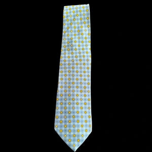 Frangi Italy 100% Silk Blue Geometric Necktie Tie Career Work Office Wedding